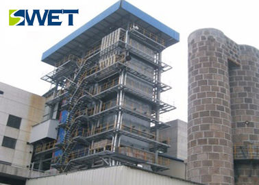 Single Drum Biomass Fired Hot Water Boiler , 20t / H Circulating Fluidized Bed Boiler