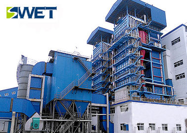 Single Drum Biomass Fired Hot Water Boiler , 20t / H Circulating Fluidized Bed Boiler